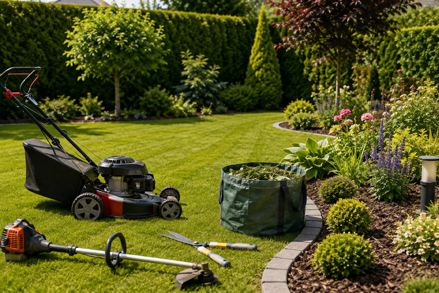 Gartenpflege mit Rasen- und Beetarbeiten – Kosten und Preisfaktoren
