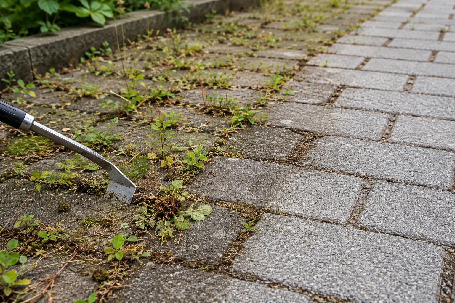Unkraut zwischen Pflastersteinen – Methoden zur Entfernung aus Pflasterfugen