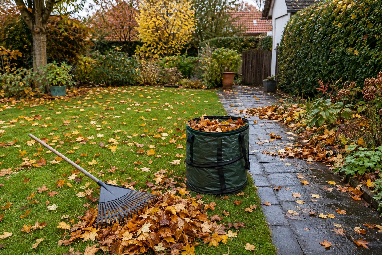 Laub entfernen im Herbst – Rasen, Wege und Beete richtig von Herbstlaub befreien